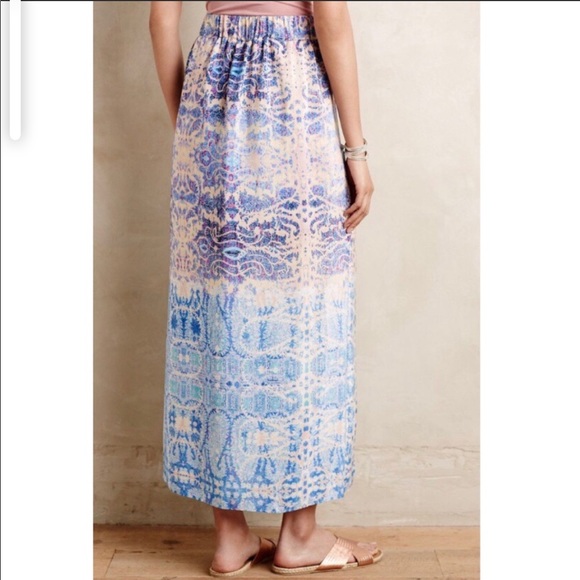 Anthropologie Gorgeous Silk Maxi Skirt NWT M - Picture 4 of 7